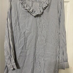 Aerie Blue and White Striped Dress